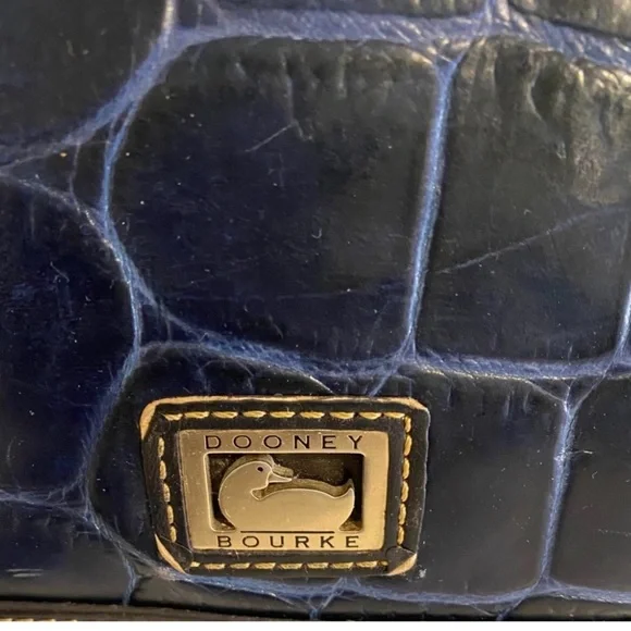 Dooney bourke Elegant navy blue black leather crossbody Handbag - Picture 5 of 8